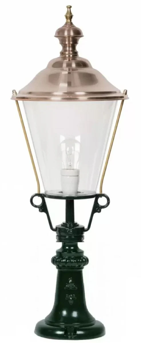 Casa Padrino l¨¢mpara de pie de jard¨ªn Art Nouveau verde / cobre ? 29 x A. 87 cm - Farol de jard¨ªn - L¨¢mpara de jard¨ªn - Iluminaci¨®n de jard¨ªn nost¨¢lgico - Luces de jard¨ªn nost¨¢lgico