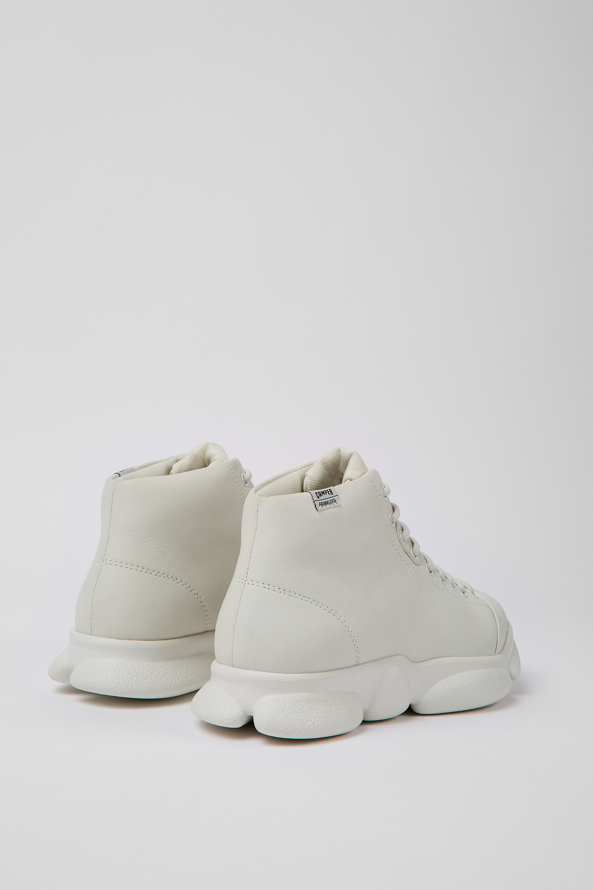 Karst - White non-dyed leather sneakers for women