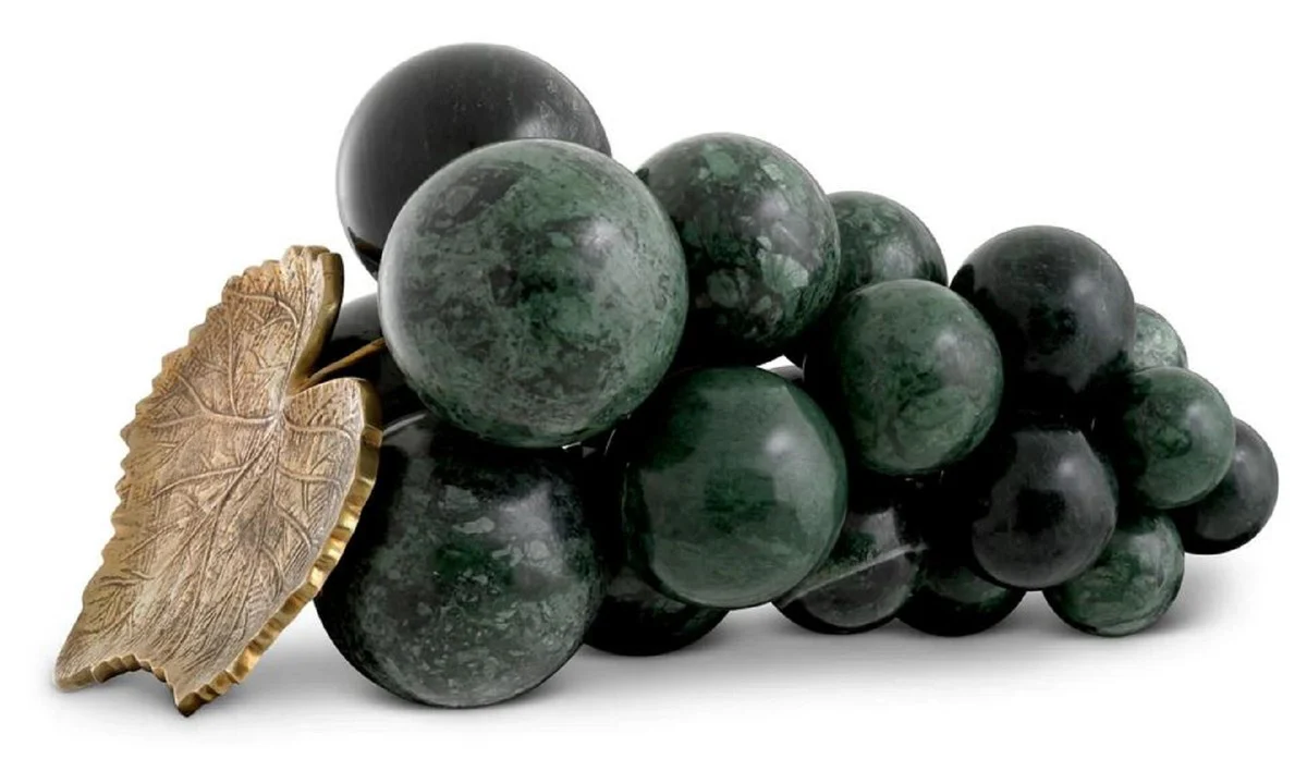 Casa Padrino objeto decorativo de mármol de lujo uva verde / latón vintage 27 cm