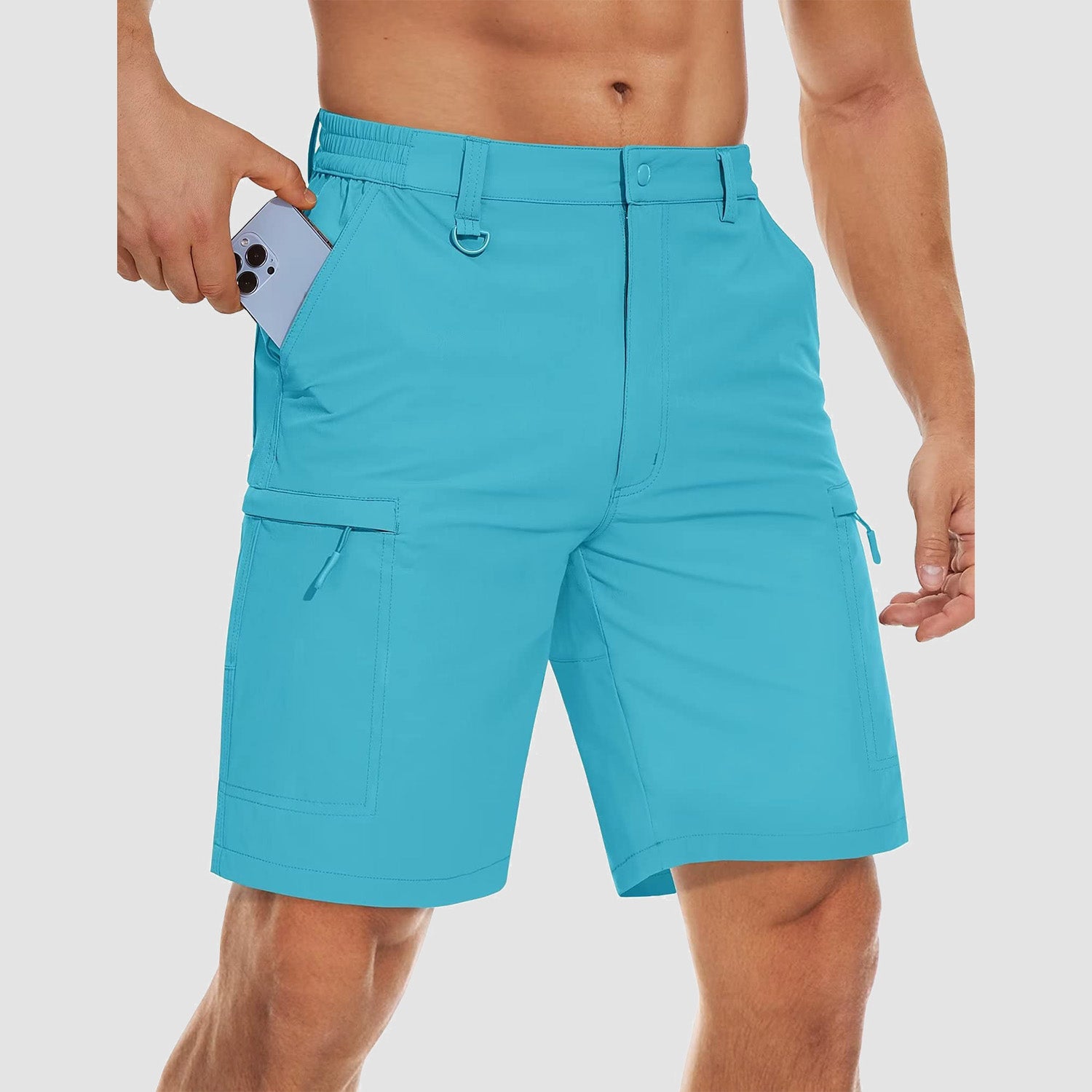Men's Hiking Shorts 5 Pockets Water-Resistant Ripstop Quick Dry Outdoor Shorts