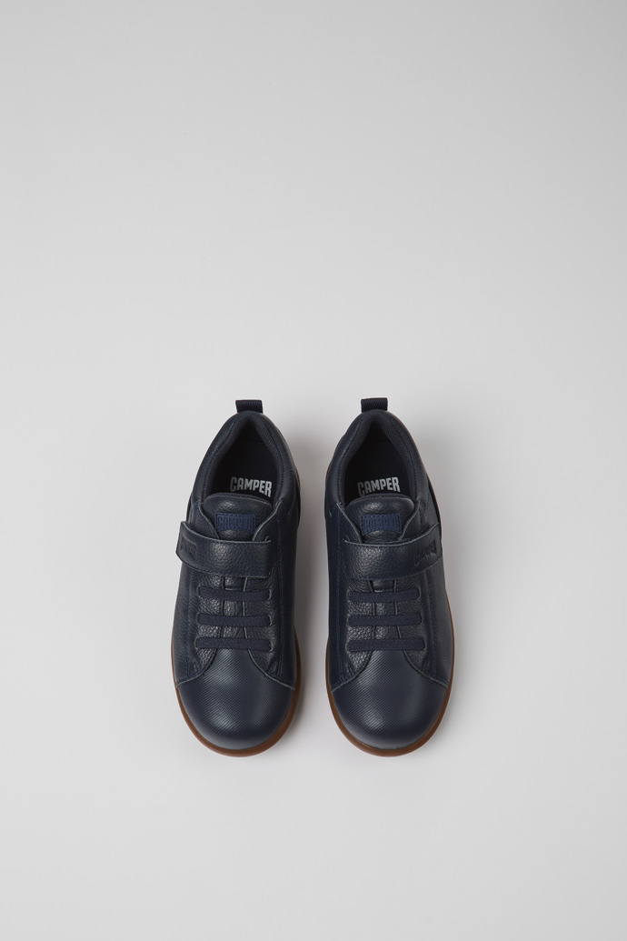 Pelotas Navy blue leather and textile shoes for kids