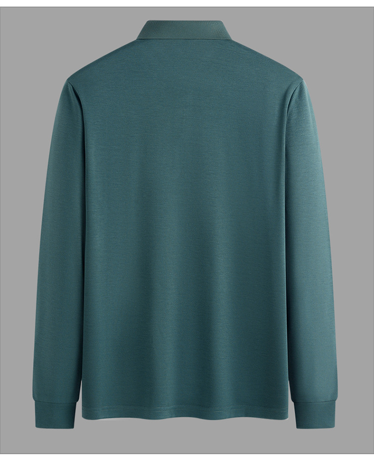 Men's Long Sleeve Pocket Long Sleeve POLO Shirt 001