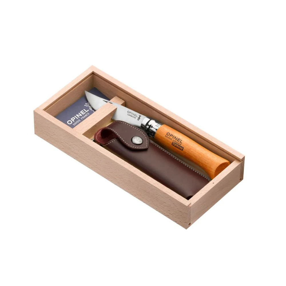 Opinel Nº8 Carbono + funda – Navaja de bolsillo
