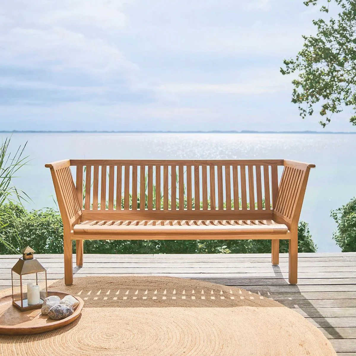 Casa Padrino banco de jard¨ªn de teca de lujo marr¨®n 180 cm - Muebles de jard¨ªn de teca