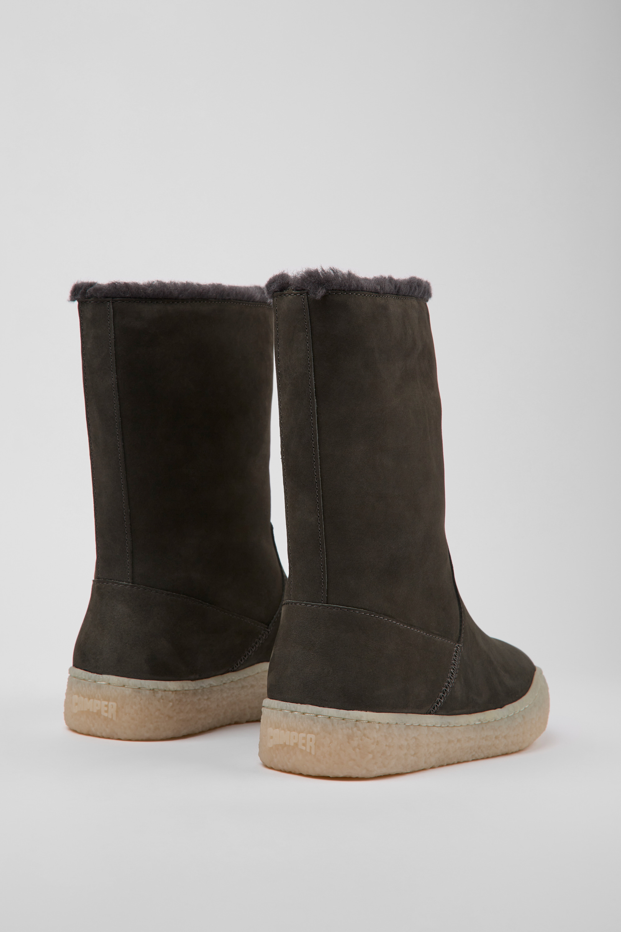 Peu Terreno - Gray nubuck boots for women