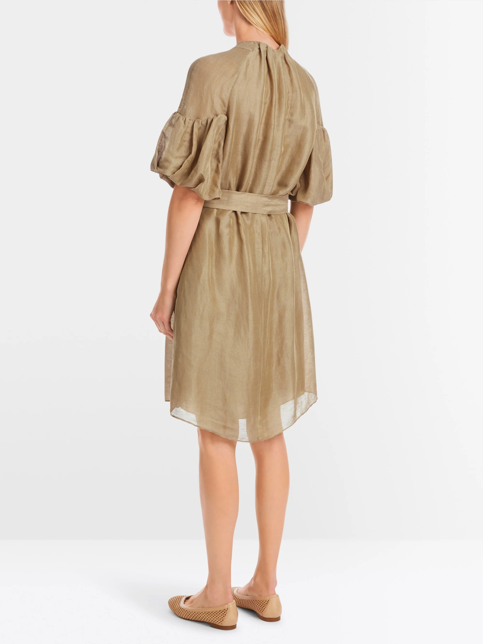 Marc-Cain Plain mini dress with balloon sleeves