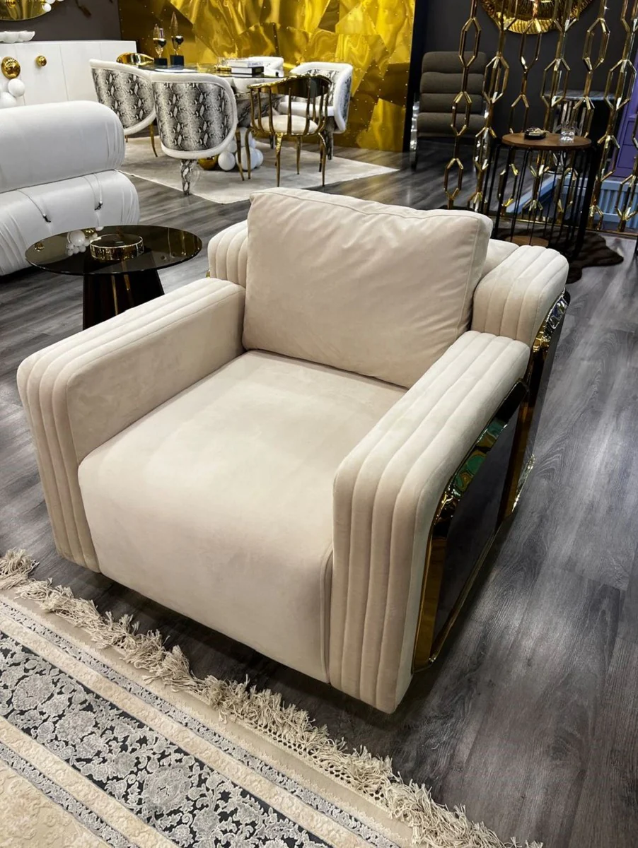 Casa Padrino mesa auxiliar de lujo marr¨®n / oro ? 50 x A. 60 cm - Mesa redonda con tapa de vidrio - Muebles de sal¨®n - Muebles de lujo - Muebles de hotel - Colecci¨®n de lujo