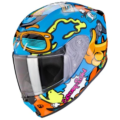CASCO SCORPION EXO-JNR AIR FUN INFANTIL AZUL / NARANJA