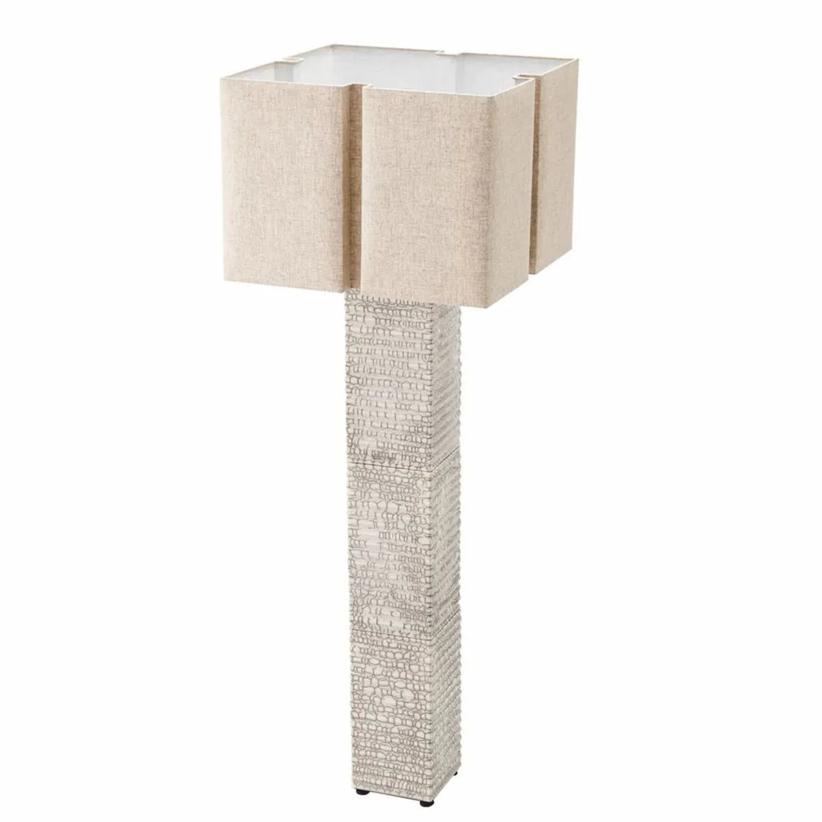 Casa Padrino l¨¢mpara de pie de cer¨¢mica de lujo con pantalla blanco antiguo / beige A. 165 cm