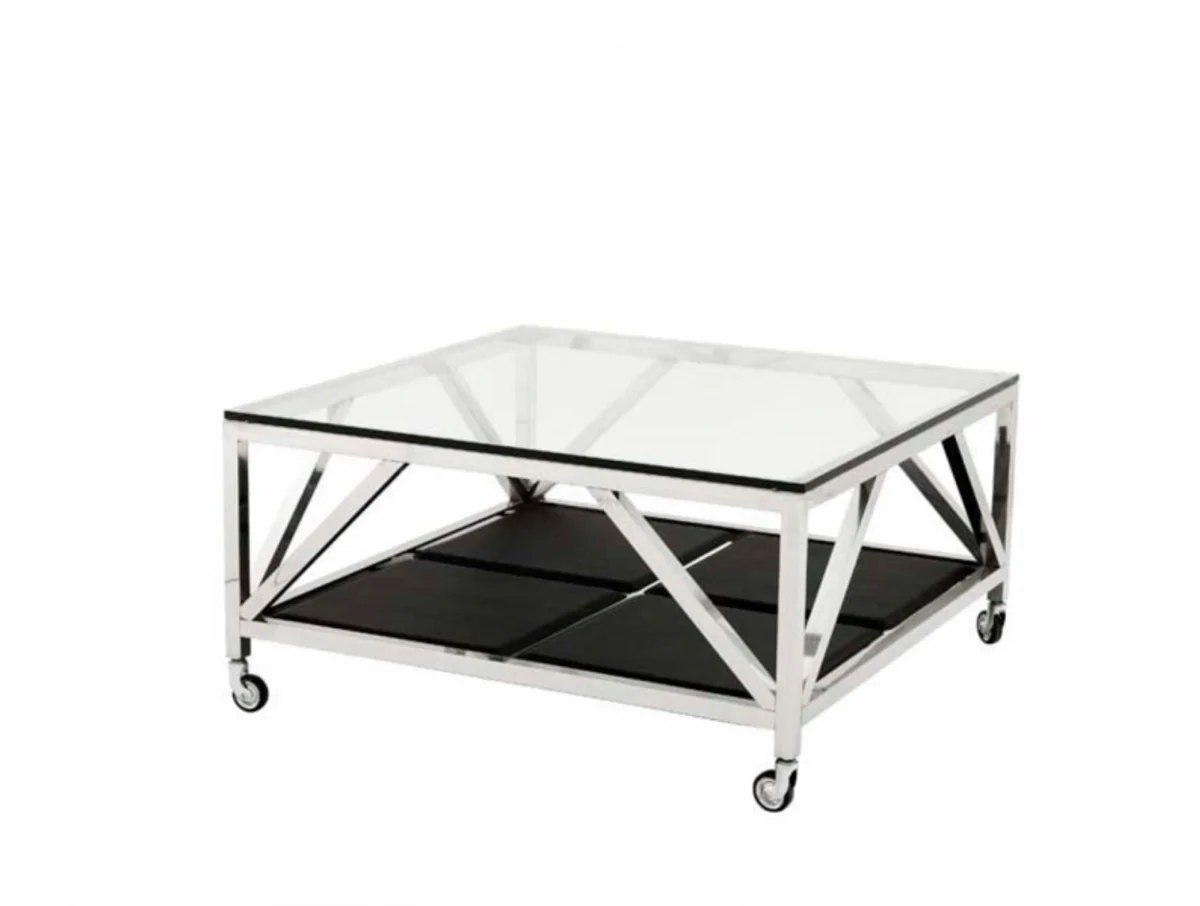 Casa Padrino Art Deco luxury coffee table 100 x 100 x H. 50 cm - living room coffee table - Luxury Hotel Coffee Table