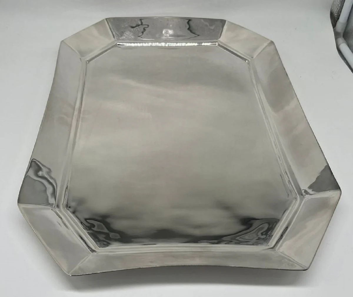 Casa Padrino bandeja de servicio de lat¨®n de lujo plata 46 cm - Accesorios de gastronom¨ªa