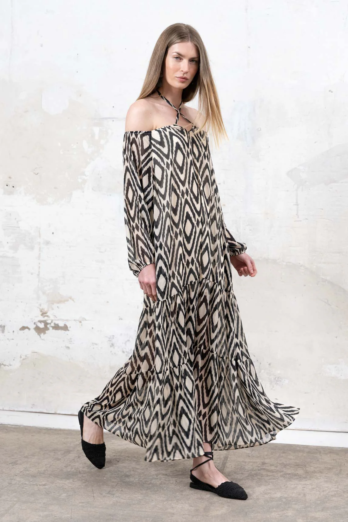 Rivera-spain Vestido Céret geométrico