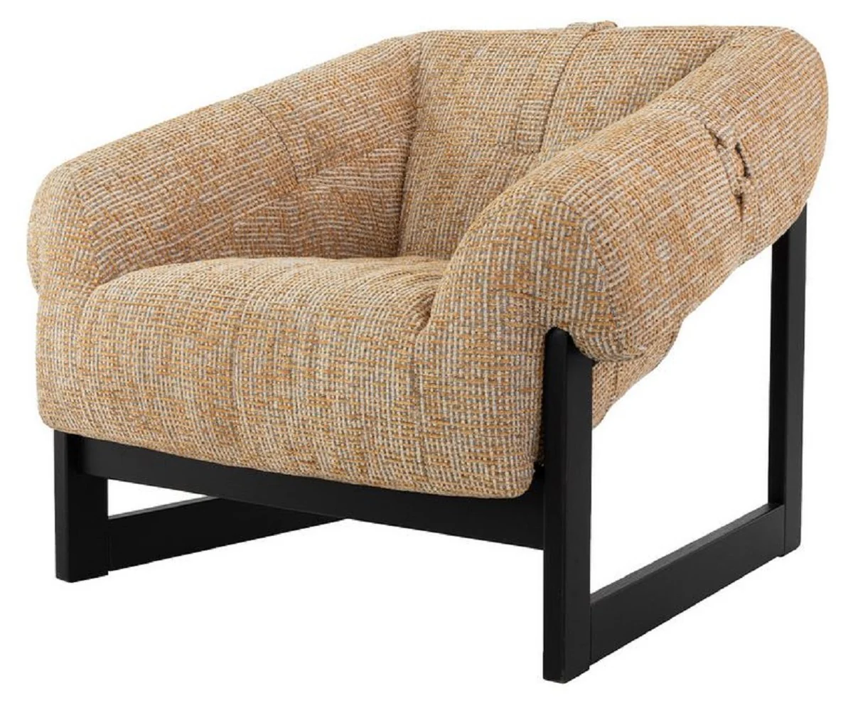 Casa Padrino sill¨®n de sal¨®n de lujo y sill¨®n de hotel beige / negro A. 69 cm - Muebles de lujo