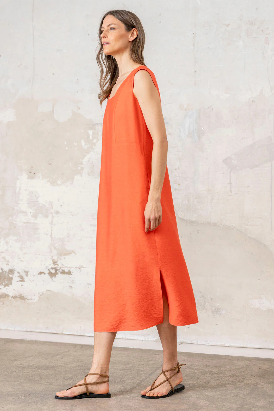 Rivera-spain Vestido Tissi coral