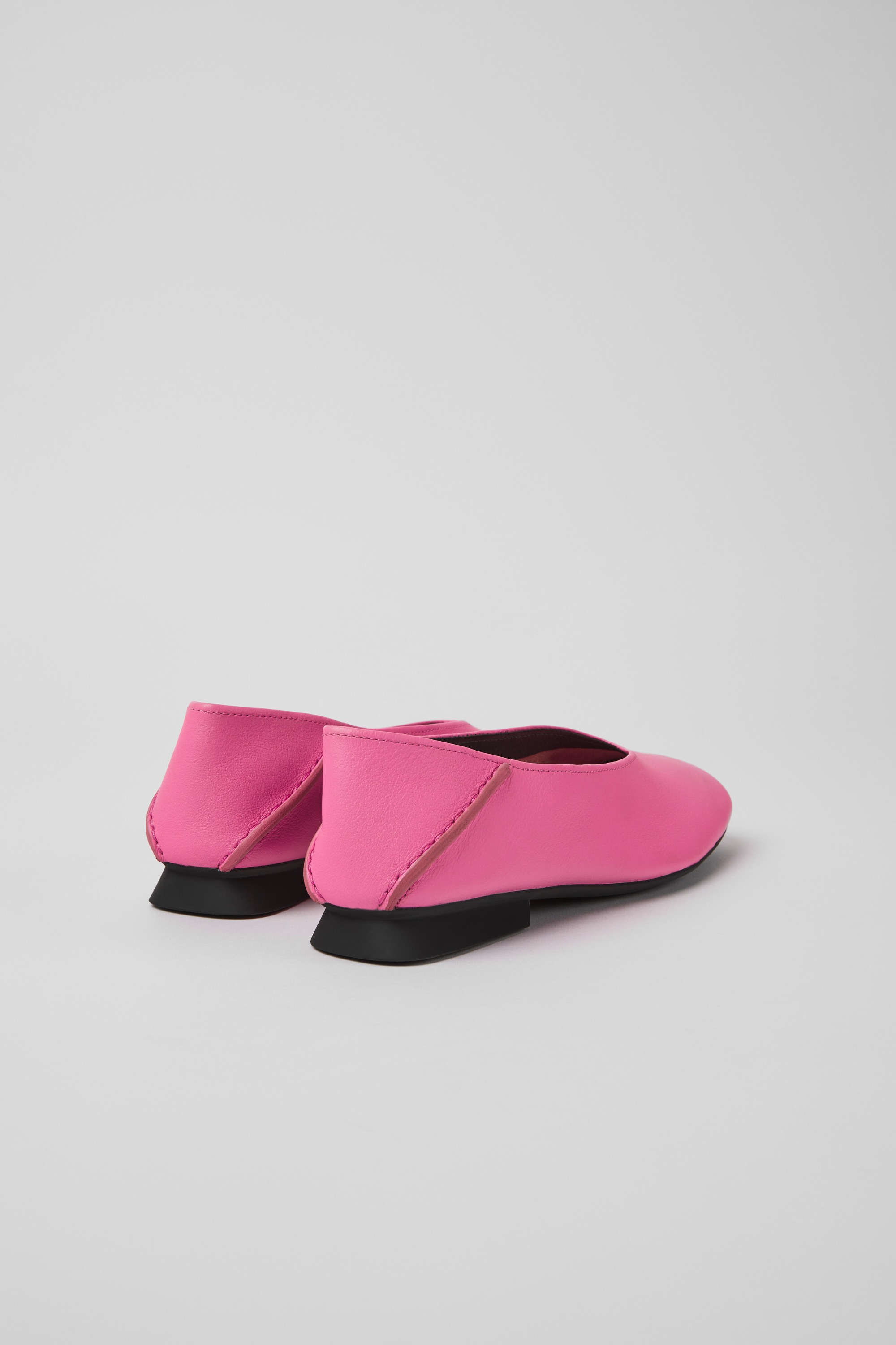 Casi Myra - Pink leather ballerinas for women