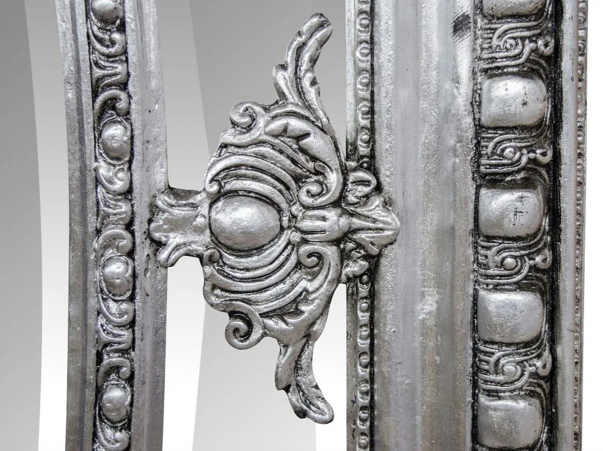 Casa Padrino espejo de estilo antiguo / espejo de pared plateado 118 x H. 207 cm - Muebles de Sal¨®n Barroco