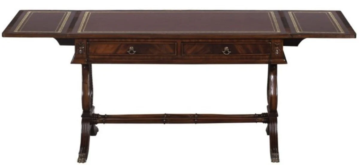 Casa Padrino mesa de centro barroco de lujo marrón oscuro / marrón 84 x 56,3 x H. 49,5 cm - Muebles de Sala