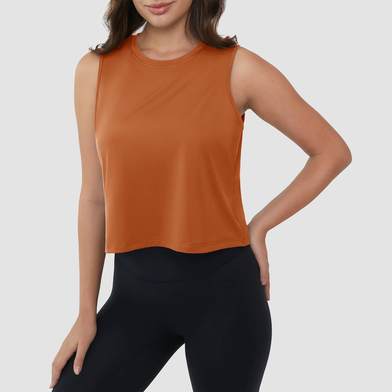 Crop Tops for Women Athletic Running Workout UPF 50+ Cropped Tank Tops