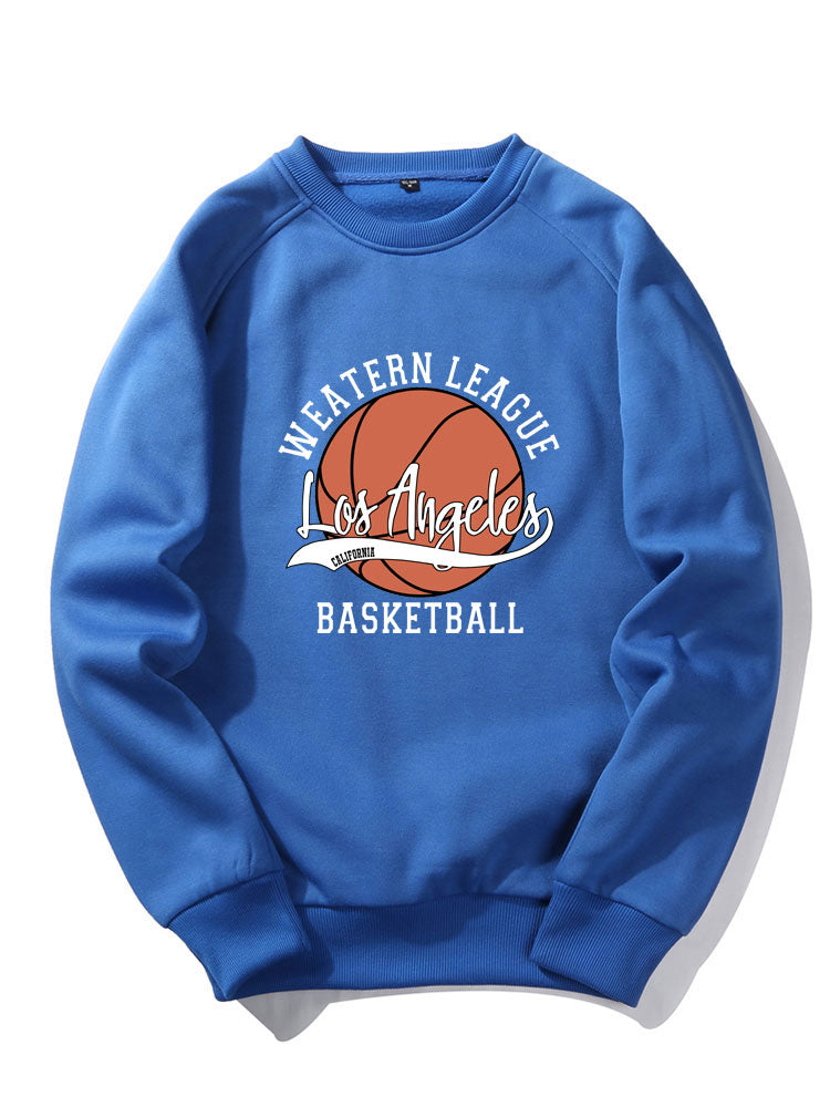 Los Angeles Basketball Print Sweatshirts