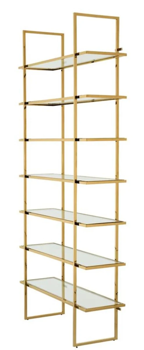 Casa Padrino armario de estantería de lujo oro 120,5 x 40 x H. 253 cm - Muebles de Lujo