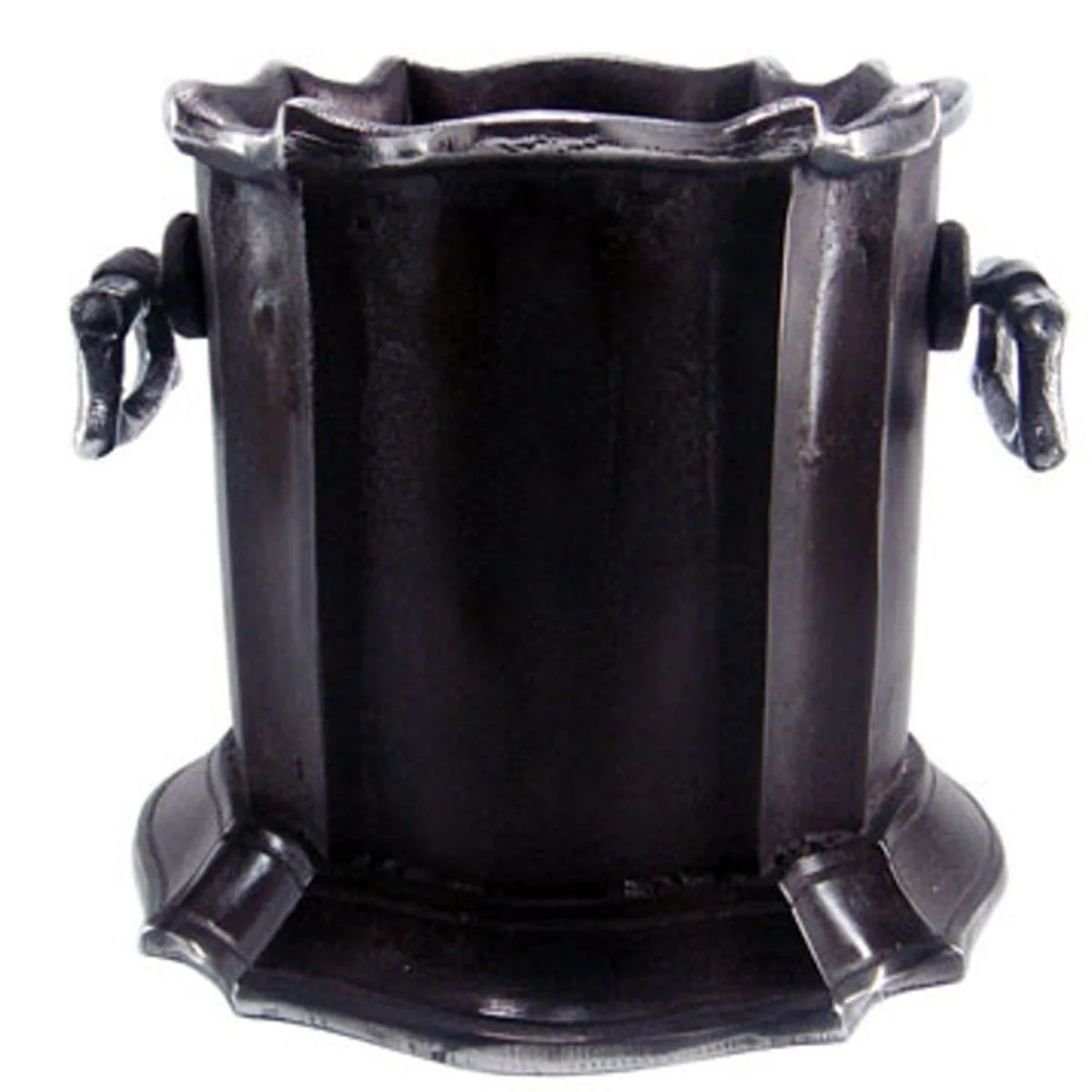 Casa Padrino vino barroco aluminio fresco / plata antigua H 23 cm, di¨¢metro 23 cm - decoraci¨®n del hotel del sostenedor del vino