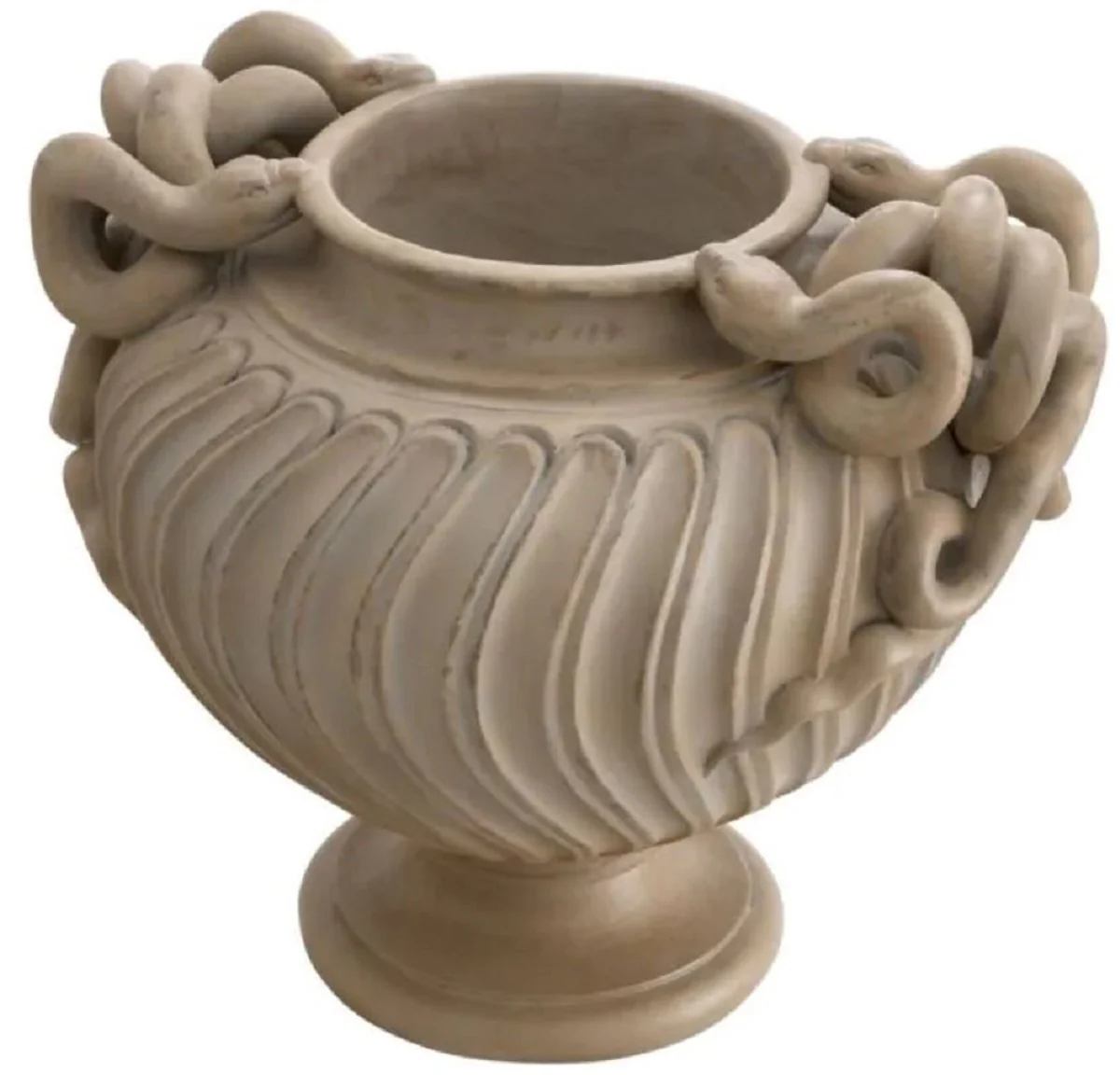 Casa Padrino maceta barroco de lujo beige antiguo A. 48 cm