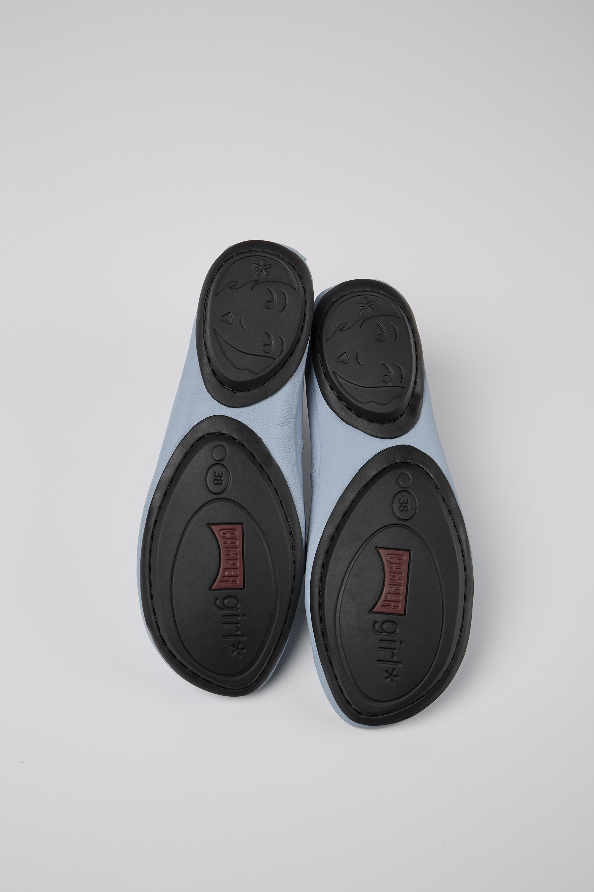 Right - Blue leather shoes for women