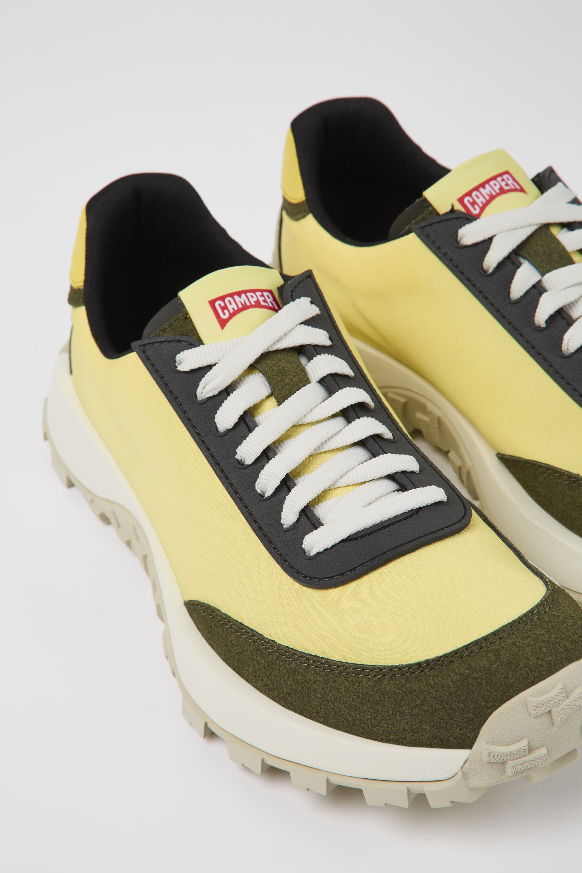 Drift Trail - Yellow textile and nubuck sneakers for men