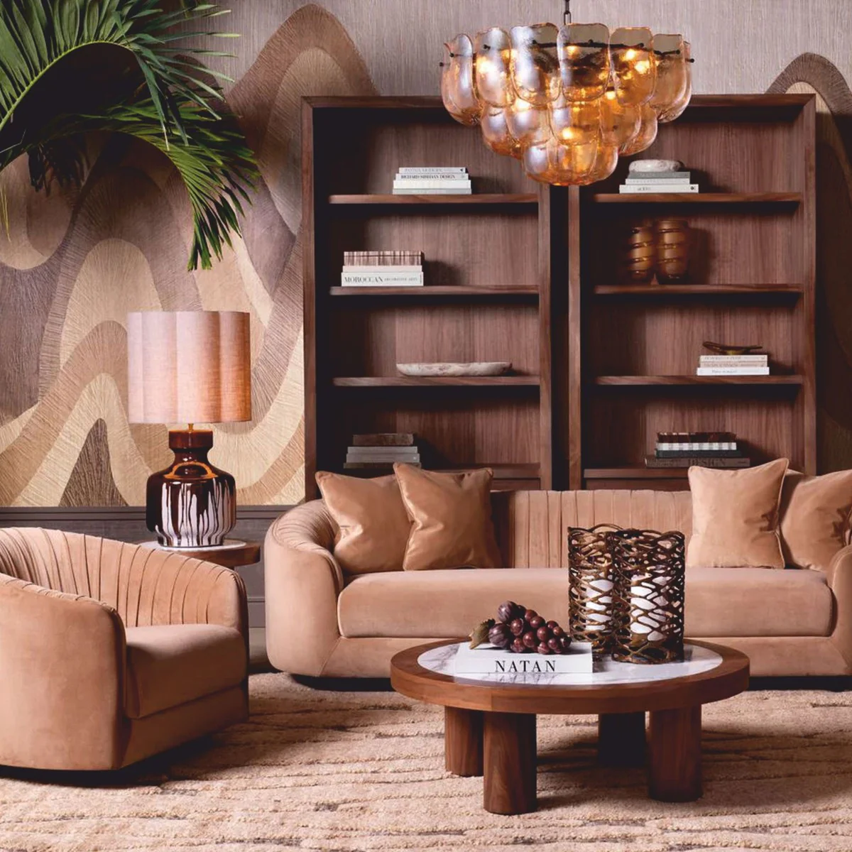 Casa Padrino Alfombra de Salón de Lujo Beige / Marrón - Varios Tamaños