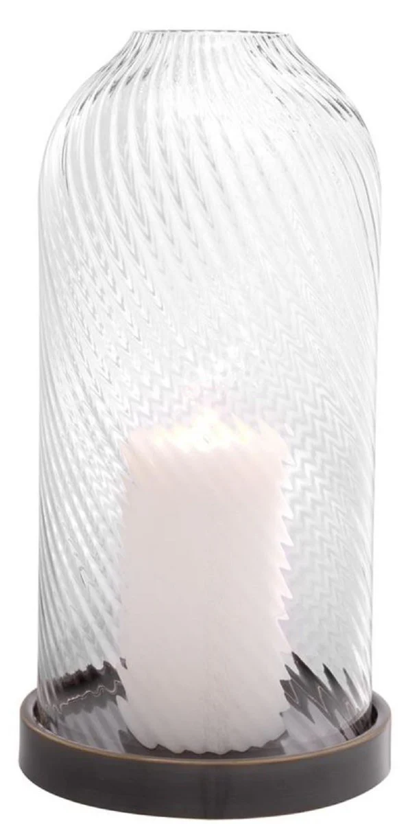 Casa Padrino portavelas de lujo bronce Ø 22,5 x H. 44,5 cm - Accesorios para Hoteles y Restaurantes