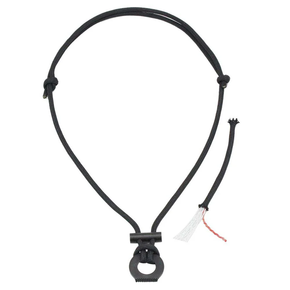 PSKOOK Fire starter necklace negro - Collar paracord con ferrocerio