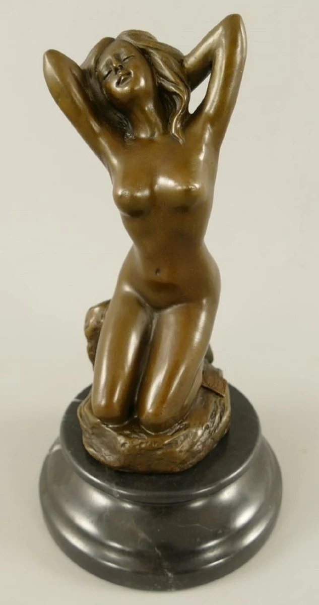 Casa Padrino figura decorativa de bronce Art Nouveau mujer bronce / negro A. 21 cm