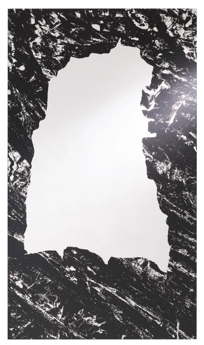 Casa Padrino espejo de pared de dise?o negro 70 x H. 123 cm - Espejo de Sal¨®n - Espejo Guardarrop¨ªa - Colecci¨®n de Lujo