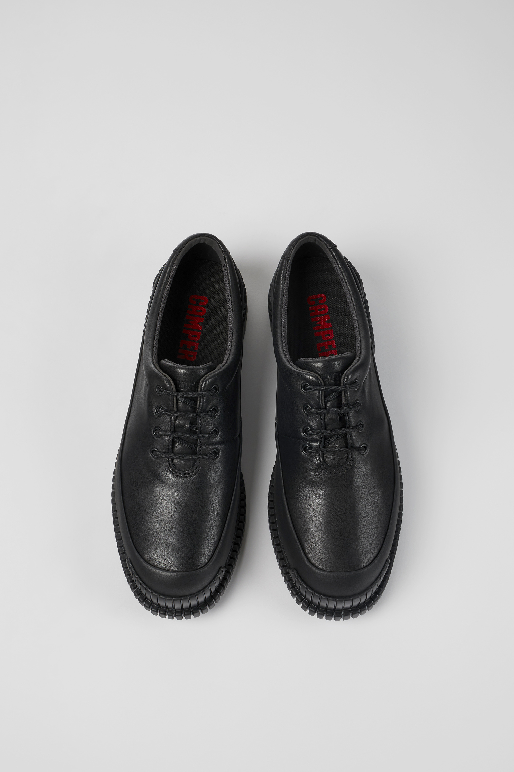 Pix - Black leather lace-up shoes