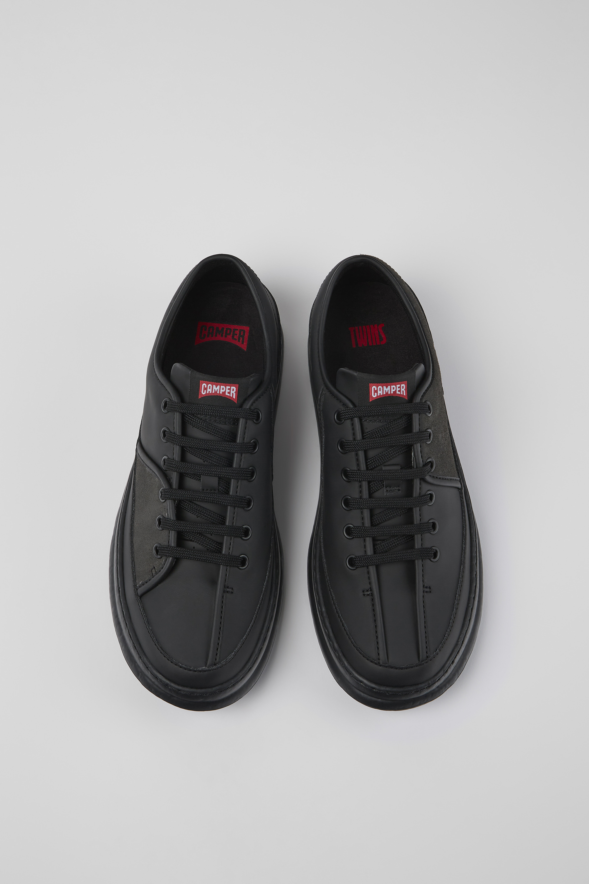 Twins - Multicolored leather and nubuck sneakers for men