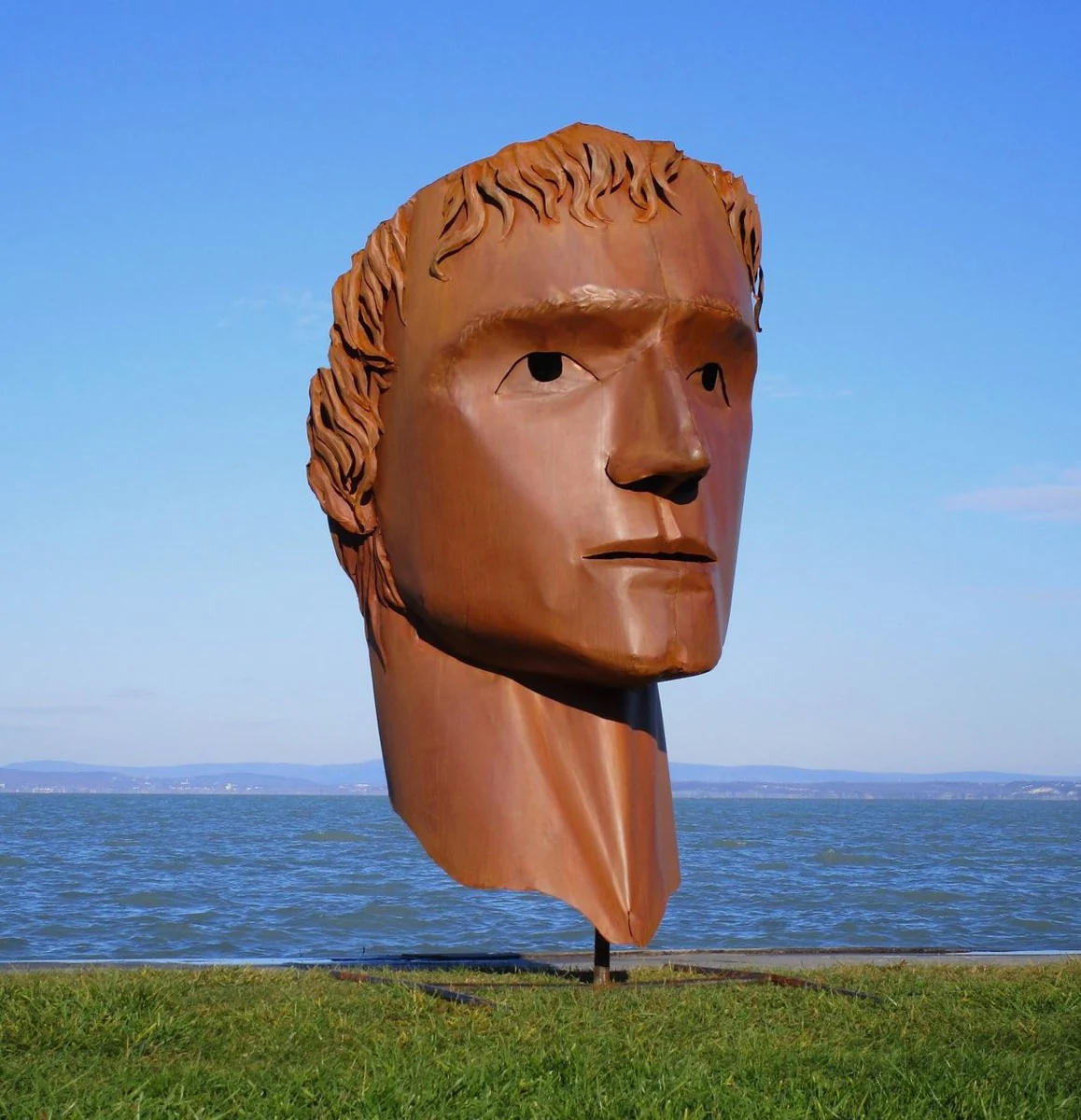 Casa Padrino escultura decorativa de jard¨ªn de acero XXL cabeza ¨®xido A. 213 cm