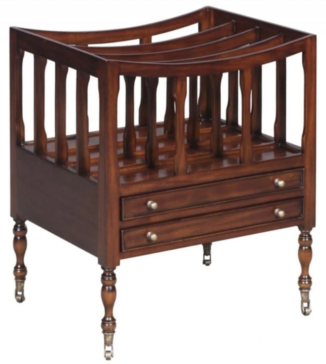 Casa Padrino revista de revista de caoba de lujo marrón 48 x 38 x H. 55 cm - Colección de Lujo