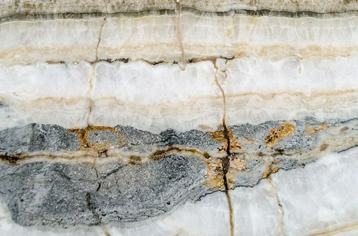 Casa Padrino Art Deco Side Table Onyx / metal 120 x 40 cm Art Nouveau table - Furniture consoles