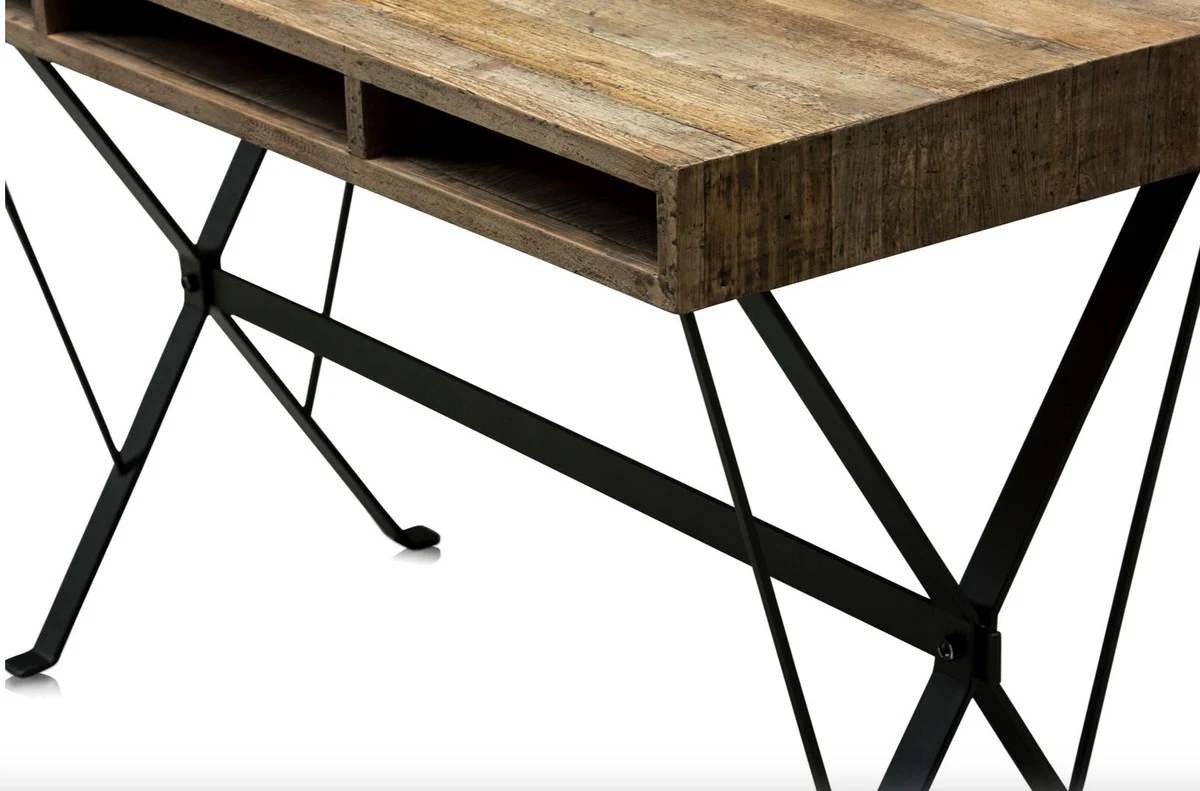 Casa Padrino mesa de dise?o con patas pintadas en polvo negro 120 x 60 x H. 77 cm - muebles de oficina de dise?o