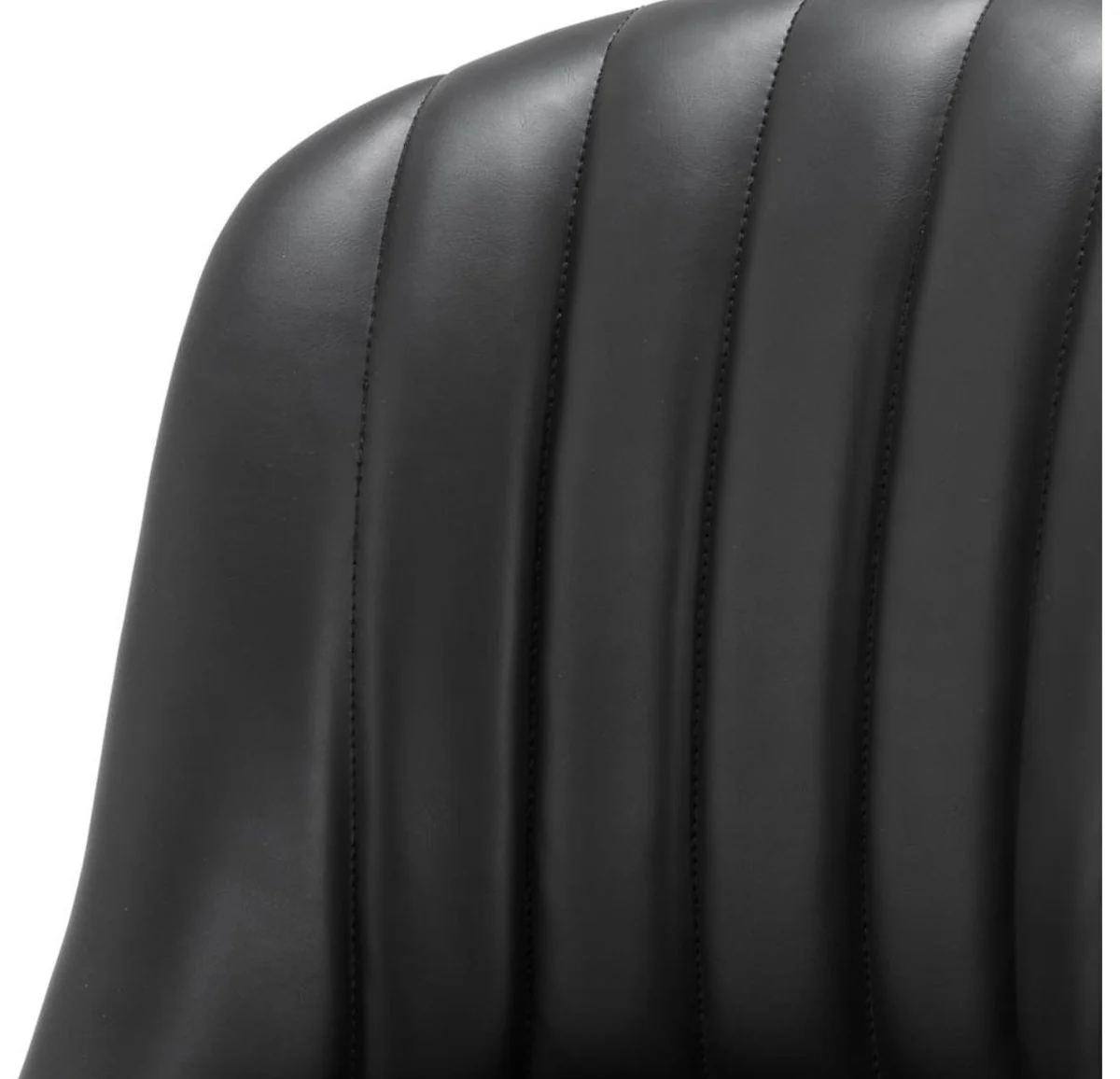 Casa Padrino taburete de bar de lujo negro 49,5 x 61 x H. 115 cm - Taburete de Bar de Lujo con Respaldo