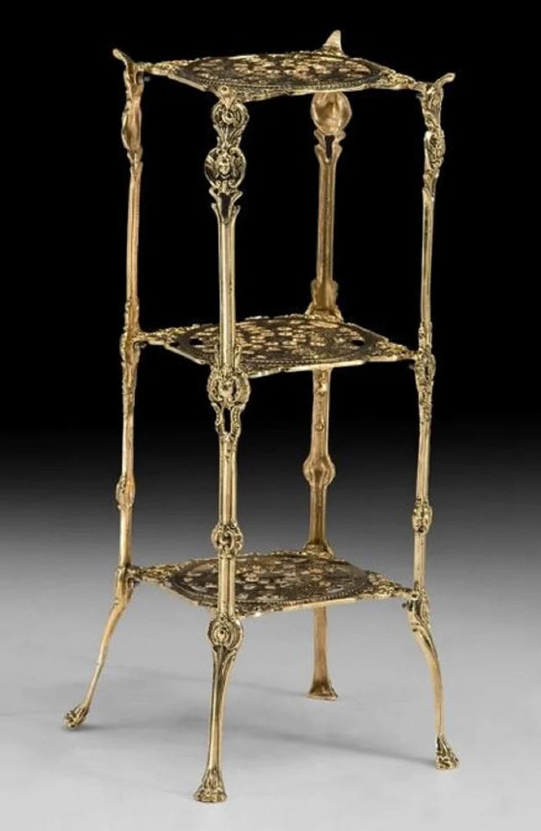 Casa Padrino etagere de flores barroco de lujo oro A. 64 cm - Mesa de flores de bronce - Muebles barrocos
