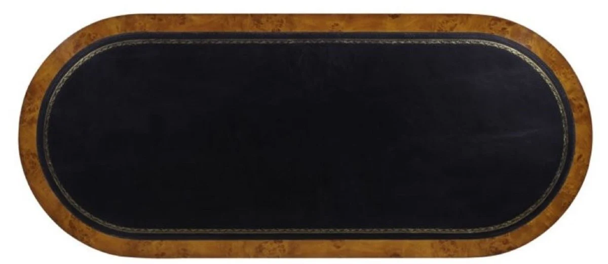 Casa Padrino escritorio de lujo de estilo Art Nouveau con 2 cajones marrón claro / marrón 160 x 68 x H. 77 cm - Muebles de Oficina de Lujo