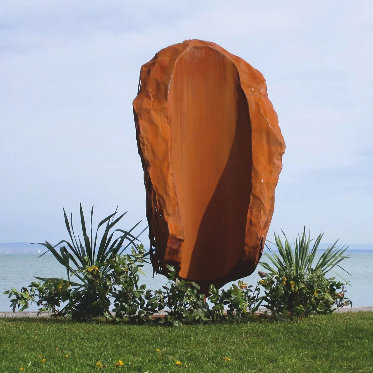 Casa Padrino escultura decorativa de jard¨ªn de acero XXL cabeza de mujer ¨®xido A. 215 cm