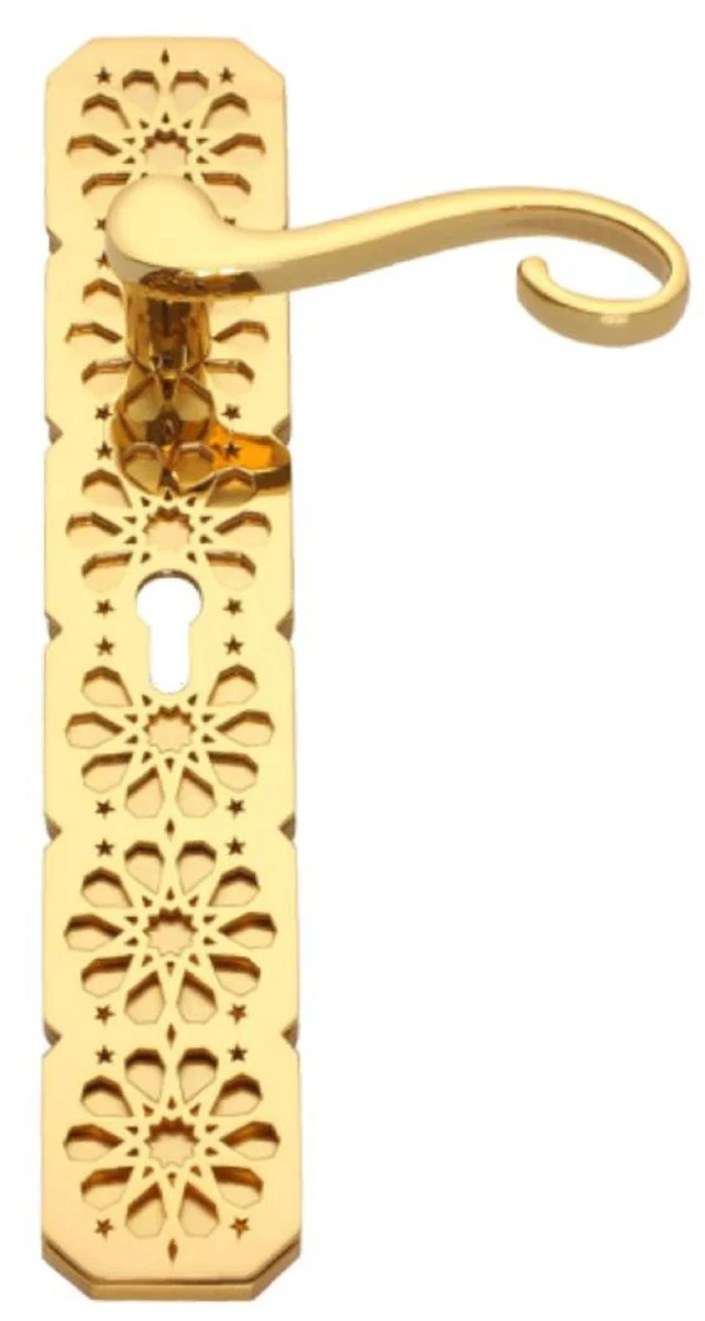 Casa Padrino conjunto de manijas de puerta barroco de lujo oro 16,5 x A. 60 cm - Manillas de puerta nobles con ba?o de oro de 24 quilates - Magn¨ªfico accesorios de vida en estilo barroco