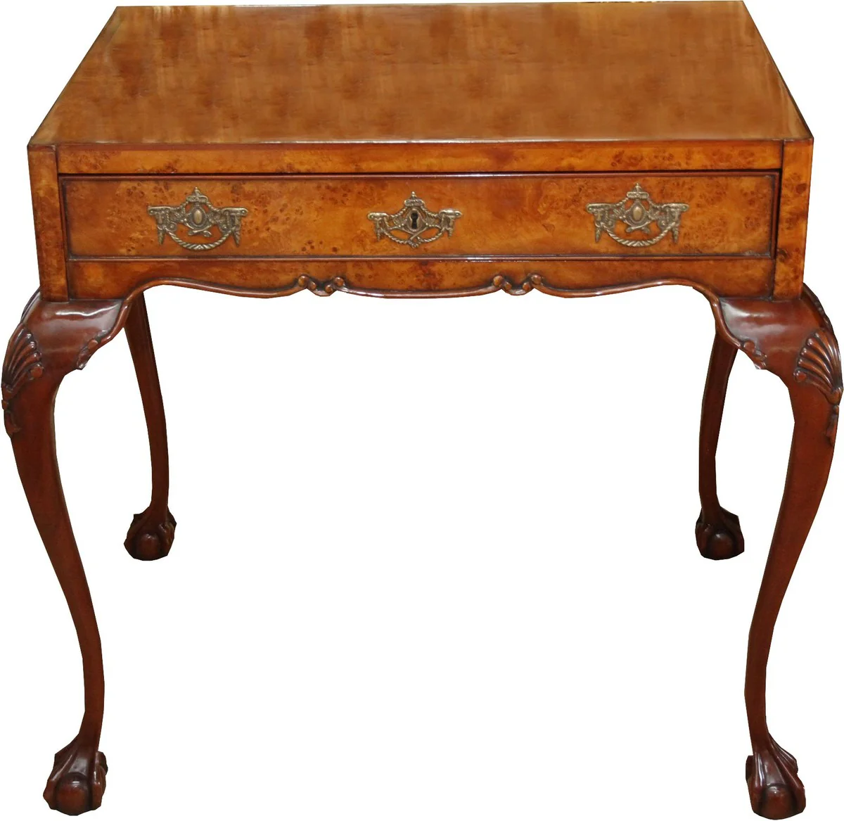 Casa Padrino baroque console mahogany brown gold 100 x 40 x H. 85 cm - Antique Style Furniture
