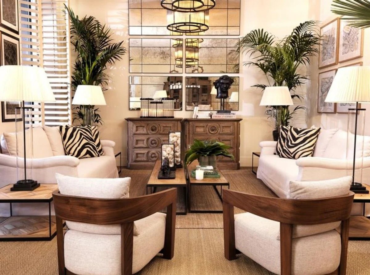 Casa Padrino luxury art deco mahogany armchair - Luxury Hotel Furniture