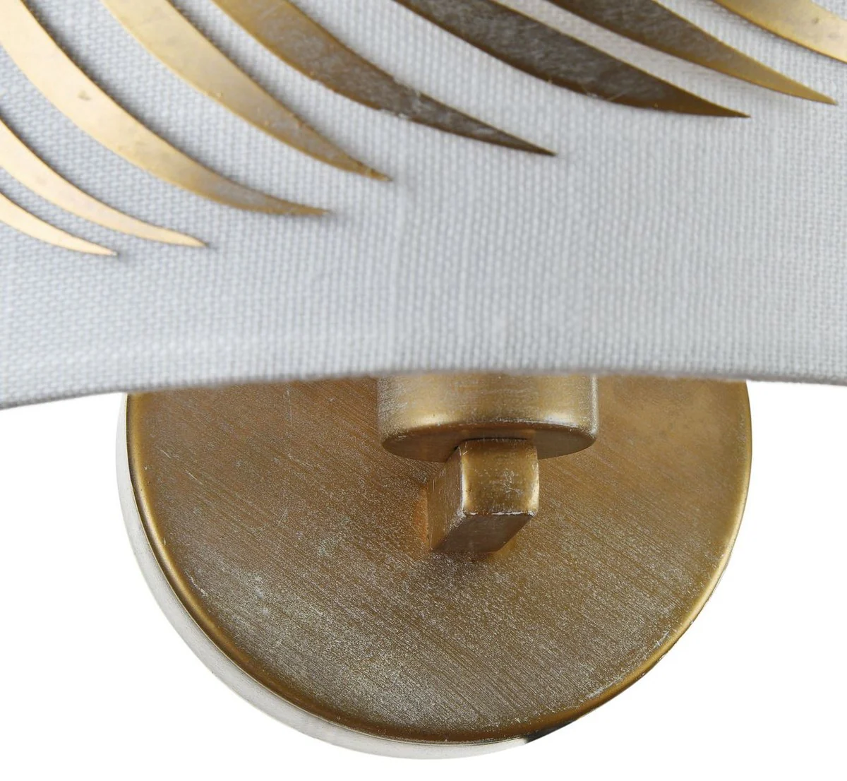 Casa Padrino Wall Lamp Gold / White 24 x 12 x H. 19 cm - Hotel & Restaurant Furniture