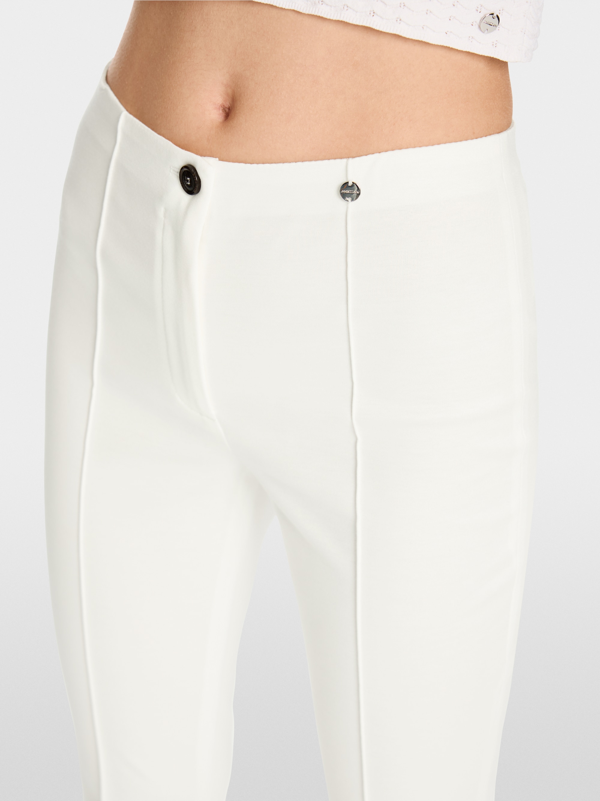 Marc-Cain Stretch trousers with cord piping