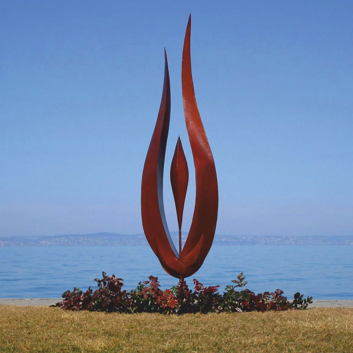 Casa Padrino escultura de lujo de acero ¨®xido A. 230 cm - Decoraci¨®n met¨¢lica de jard¨ªn