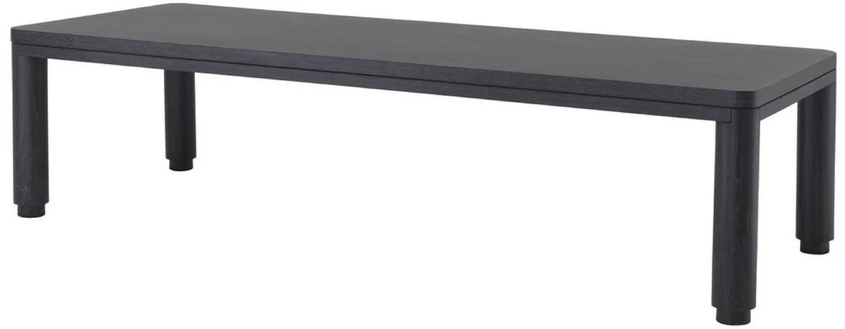 Casa Padrino mesa de comedor de lujo gris antracita 300 x 115 x A. 76 cm - Mesa de cocina de madera maciza - Mesa de comedor rectangular - Muebles de comedor de lujo